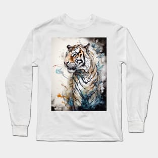 Beautiful Watercolor Tiger Long Sleeve T-Shirt